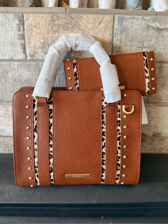Brahmin Handbags - Brahmin Cami Tobacco Cherrywood Satchel Handbag and Wallet
